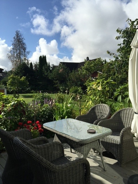 Lun terrasse, utgang fra stue